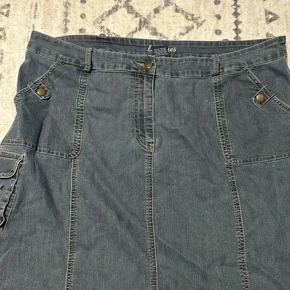 LA Blues Maxi Jean Skirt Long No Split Size 22W Great Condition side Pocket - Picture 2 of 8